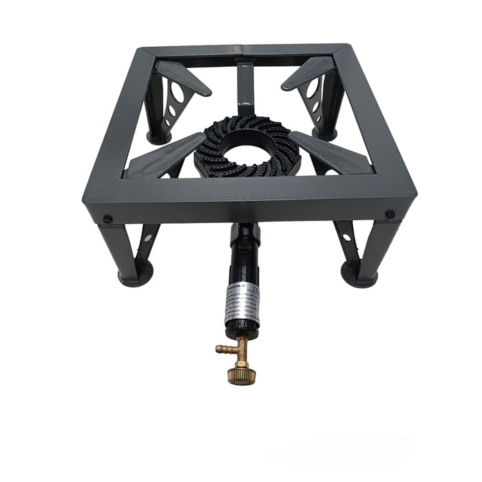 FORNELLONE FORNELLO A GAS 40x40x18cm VERNICIATO BRUCIATORE IN GHISA PROJECT03 POWERFIRE4P