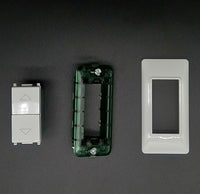 Pulsante per motore SU-GIU stabilizzato Vimar + placca (PLANA) - Pulsante Vimar e placca Inox (interasse 184 mm)