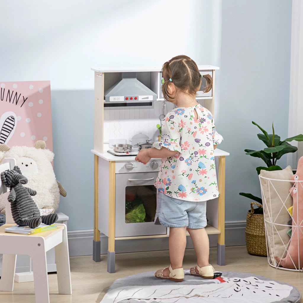 Cucina Giocattolo per Bambini con Luci e Suoni ¨C Zephmum ¨C MDF e PP 60x30.5x93.2 cm