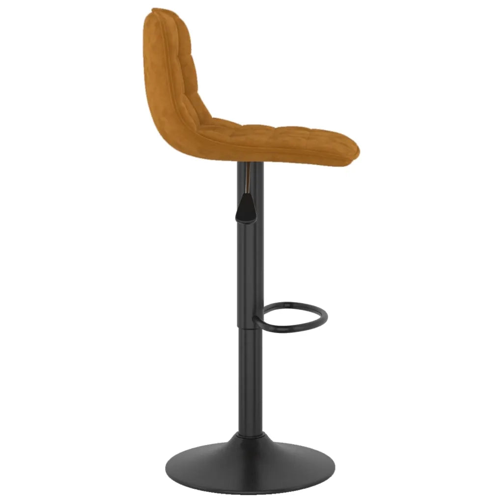 Sgabelli da Bar 2 pz Marroni in Velluto 333989