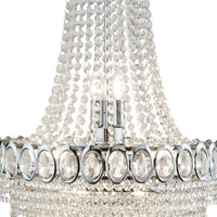 Sospensione Classico Louis Phillipe Acciaio Cromo Vetro 11 Luce E14