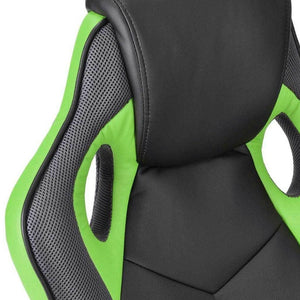 Sedia Gaming Poltrona Ufficio Direzionale 5Ruote Girevoli Sportiva Racer Nero Verde