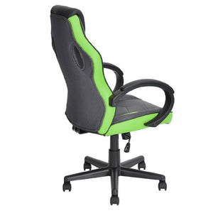 Sedia Gaming Poltrona Ufficio Direzionale 5Ruote Girevoli Sportiva Racer Nero Verde