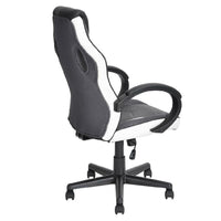 Sedia Gaming Poltrona Ufficio Direzionale 5Ruote Girevoli Sportiva Racer Nero Bianco