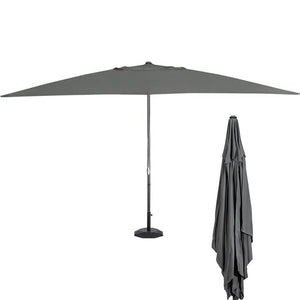 Ombrellone Giardino 3 Metri Grigio Rotondo con Palo Centrale per Esterni