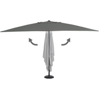 Ombrellone Giardino 3 Metri Grigio Rotondo con Palo Centrale per Esterni