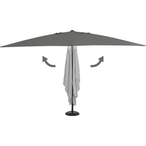 Ombrellone Giardino 3 Metri Grigio Rotondo con Palo Centrale per Esterni