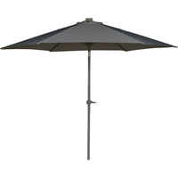 Ombrellone da Giardino Terrazzo Grigio con 18 LED e Palo Centrale da Esterno
