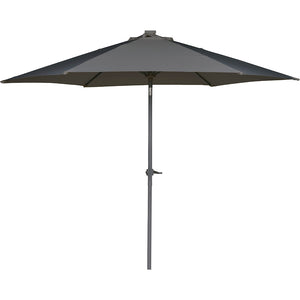 Ombrellone da Giardino Terrazzo Grigio con 18 LED e Palo Centrale da Esterno