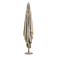 Ombrellone da Giardino Terrazzo Beige con 18 LED e Palo Centrale da Esterno