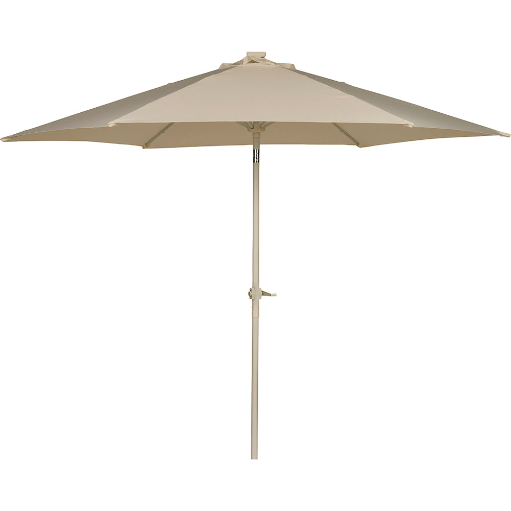 Ombrellone da Giardino Terrazzo Beige con 18 LED e Palo Centrale da Esterno