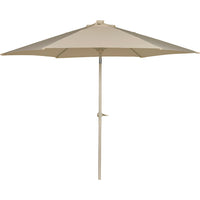 Ombrellone da Giardino Terrazzo Beige con 18 LED e Palo Centrale da Esterno