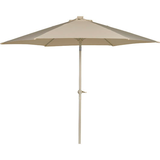 Ombrellone da Giardino Terrazzo Beige con 18 LED e Palo Centrale da Esterno