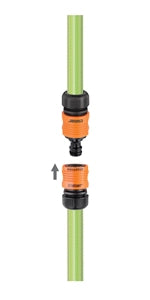 CONGIUNZIONE A 2 VIE DA GIARDINO PER TUBI CON RACCORDI QUICK-CLICK CLABER