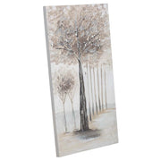 Quadro dipinto a mano con rilievo grigio 30x60x2,5h
