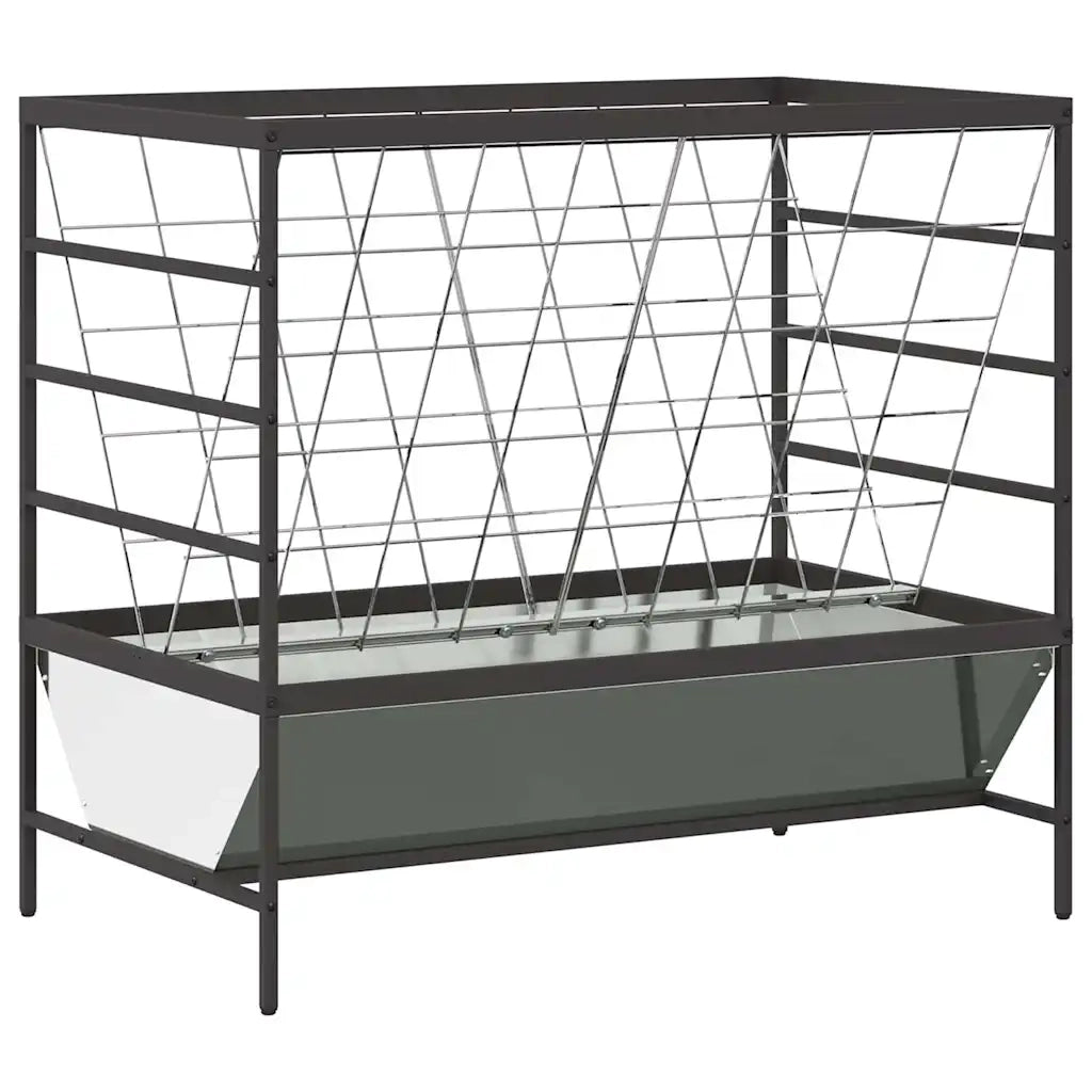 Mangiatore per Bestiame Argento 100 x 60 x 90 cm 874659