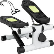Mini Stepper per Esercizio a Casa, Stepper Idraulico con Fasce di Resistenza, Altezza Regolabile e Pedali Antiscivolo, Dispositivo per Allenamento Completo del Corpo