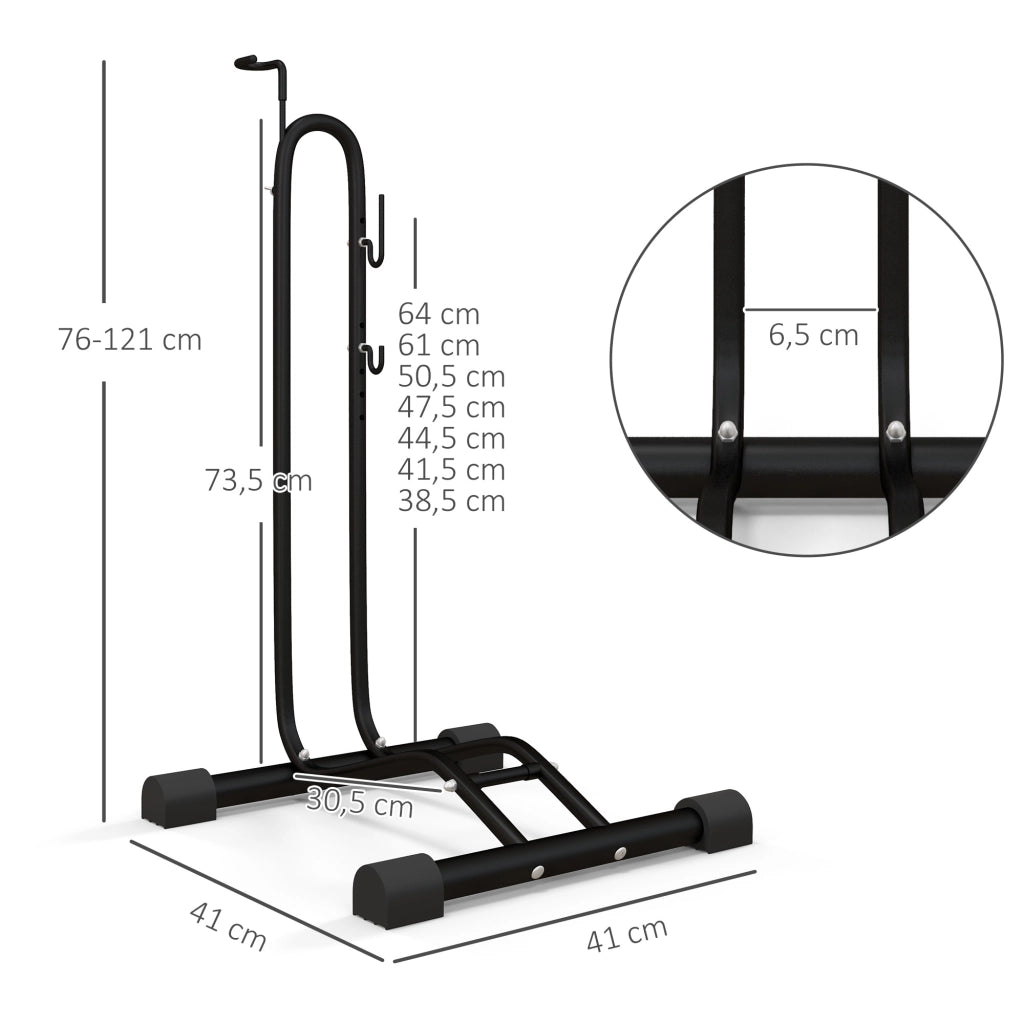 Parcheggio Biciclette Verticale e Orizzontale con Ganci Ajustabili ¨C zephmum ¨C Nero