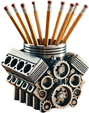 Organizzatore per ufficio - Decorazione per ufficio - Design unico del motore - 8x10x8 cm - Stile A
