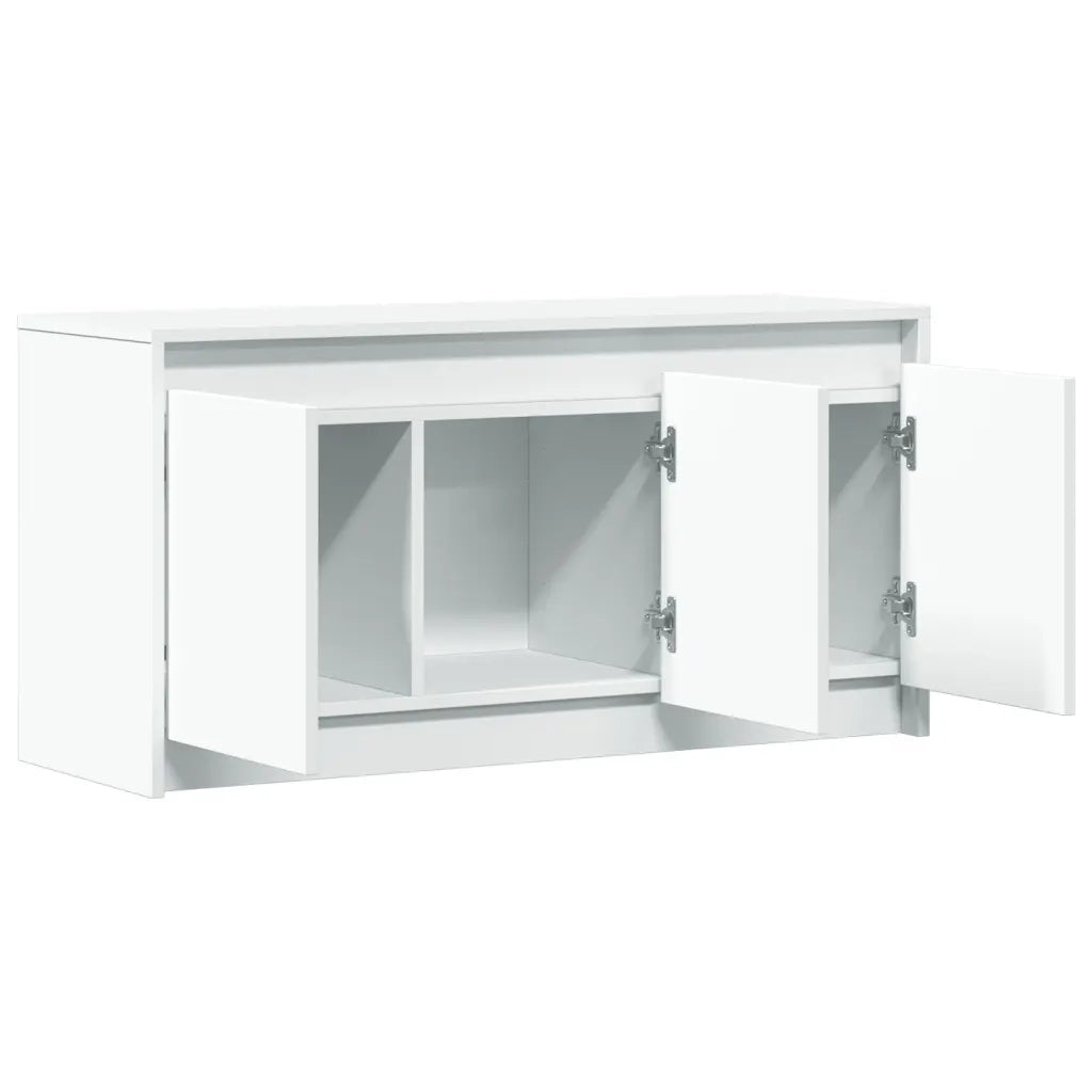 Mobile Porta TV con LED Bianco 100x34x50 cm in Truciolato