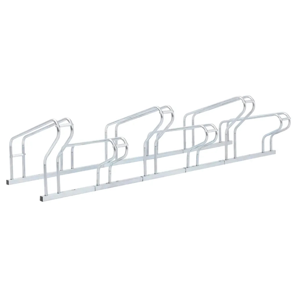 Supporto per 6 Bici da Pavimento Autoportante Acciaio Zincato 4005577