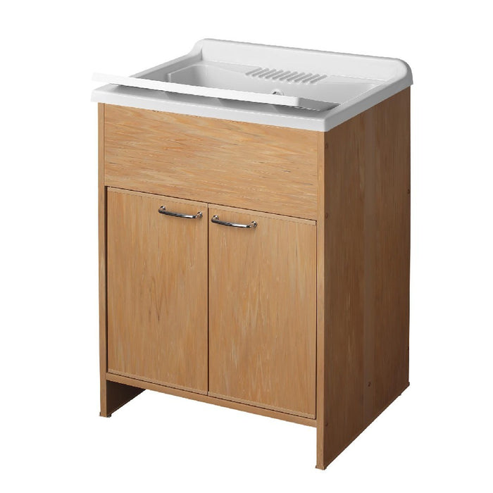 Lavatoio in resina 60x50 in kit colore frassino