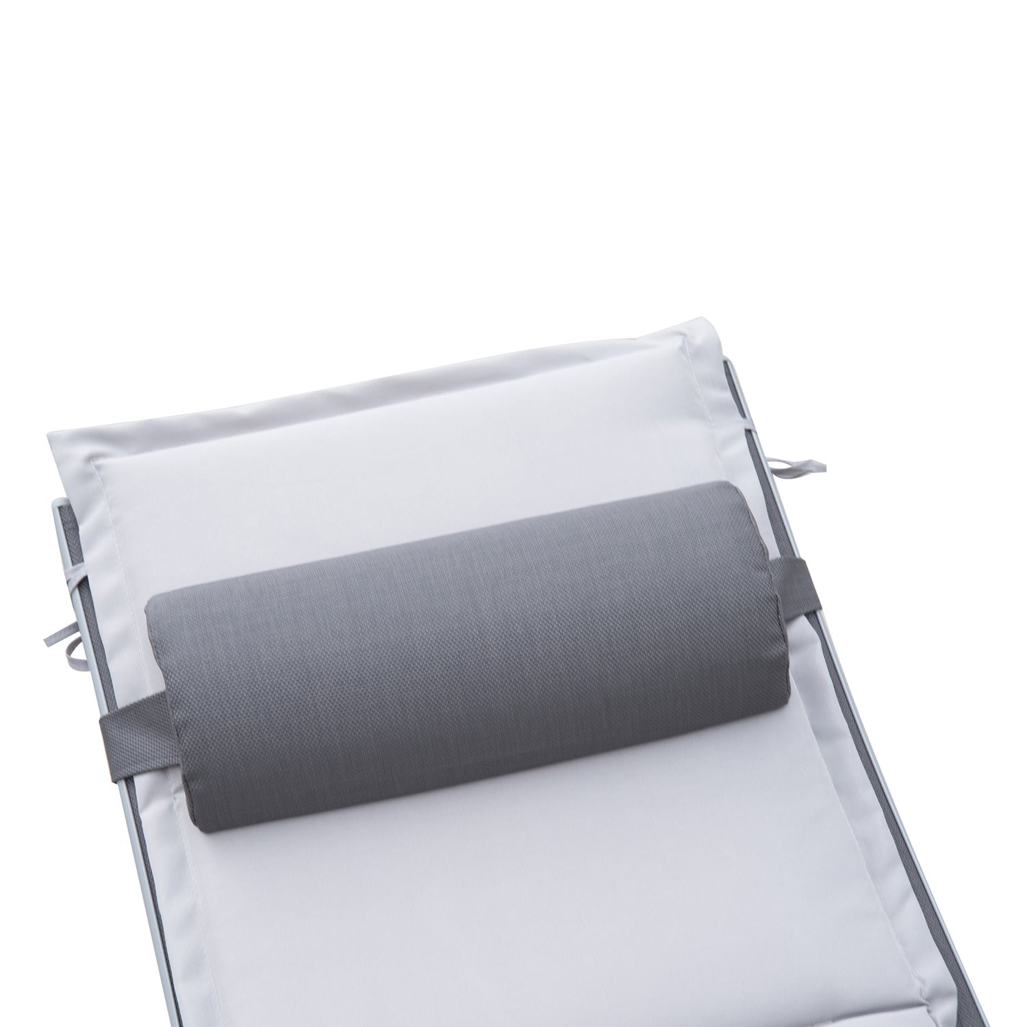 Lettino Chaise Longue da Giardino Poltrona Relax Grigia 170x64x80 cm