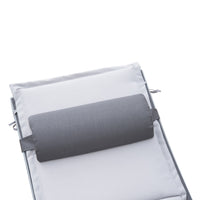 Lettino Chaise Longue da Giardino Poltrona Relax Grigia 170x64x80 cm