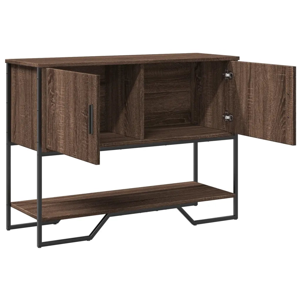 Tavolo Consolle Rovere Marrone 100x35x74,5 cm in Truciolato