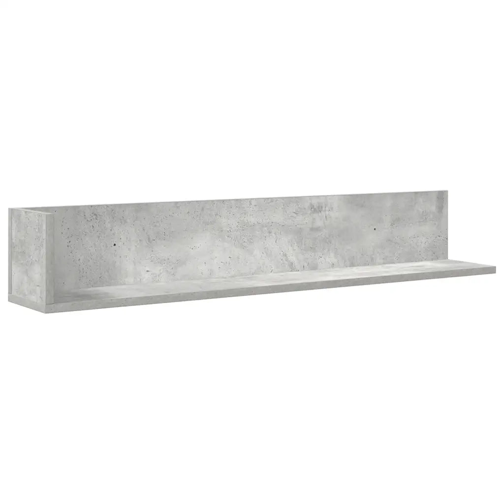 Mensole a Muro 2pz Grigio Cemento 100x16,5x16,5cm in Truciolato 860043