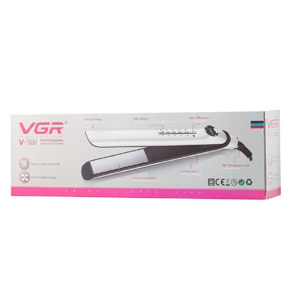 Trade Shop - Piastra Capelli Lisci Professionale 47w Rivestito In Ceramica Display Lcd V-566 -
