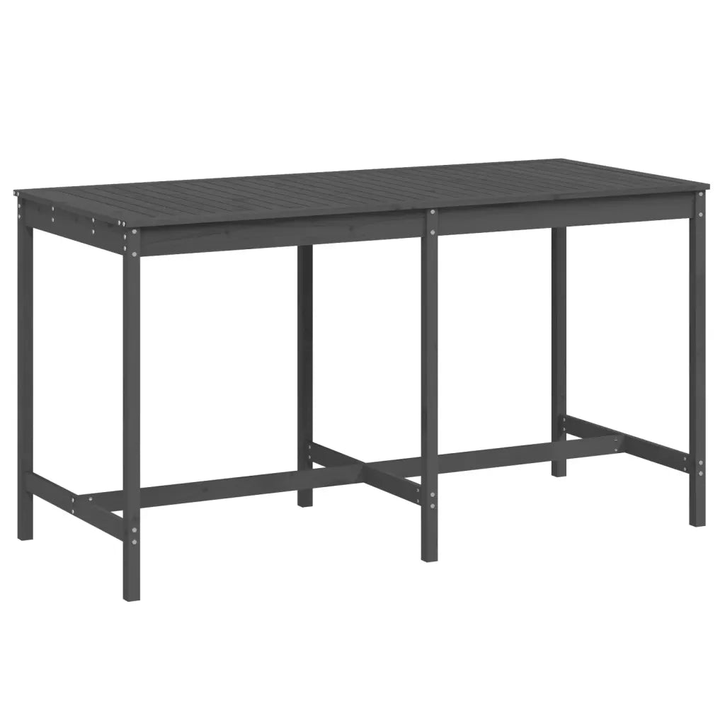 Tavolo da Giardino | Tavolino da esterno Grigio 203,5x90x110cm Legno Massello di Pino