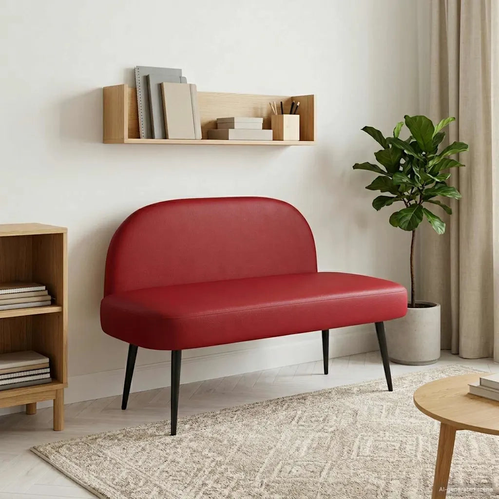 Panchina imbottita con schienale Rosso vino 110 x 60 x 76 cm 42040802