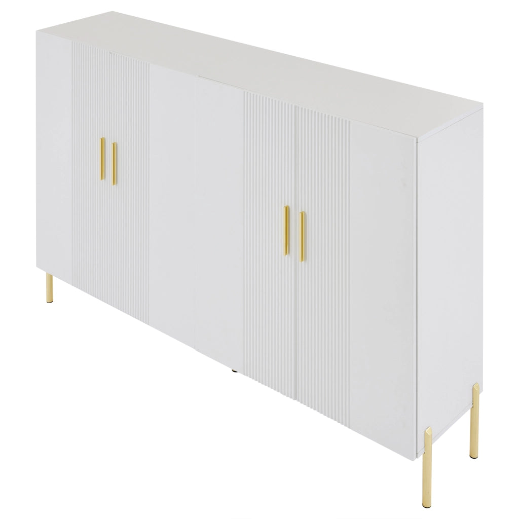 Armadio Multiuso Bianco Opaco con Ante e Ripiani ¨C Xylo ¨C 160x35x100 cm