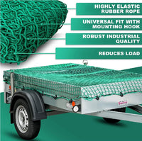 Rete di Sicurezza Rimorchio Auto 150x220 cm Elastica con Borsa Trasporto Inclusa