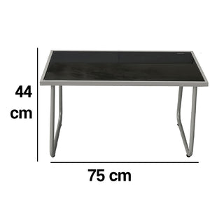 Set Salotto da Giardino con 2 Sedie Divano e Tavolino per Patio Esterno Grigio