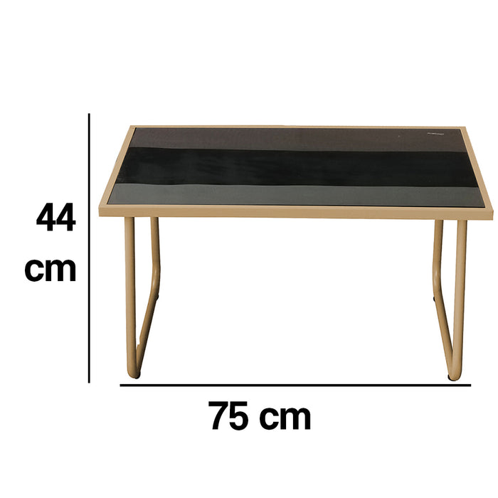 Set Salotto da Giardino con 2 Sedie Divano e Tavolino per Patio Esterno Beige