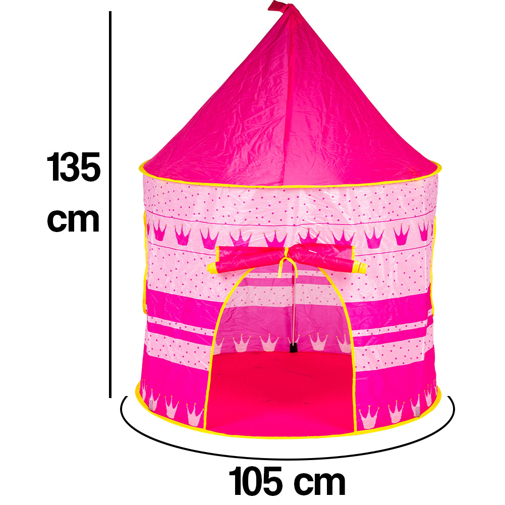 Tenda per Bambini Salvaspazio con Borsa Trasporto Gioco Rosa Interno e Esterno