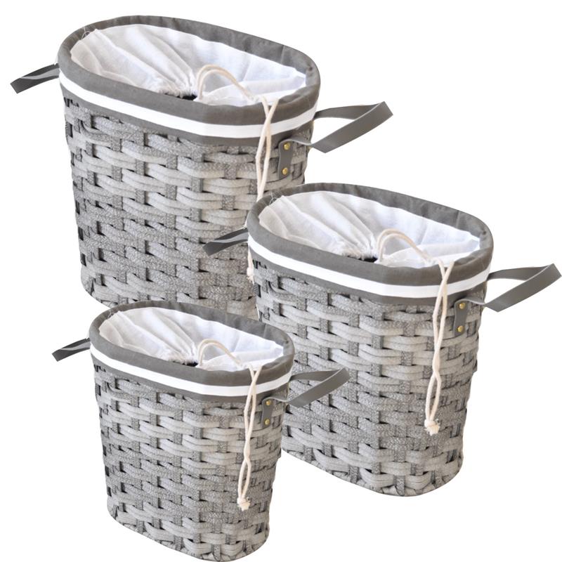 MAURY'S STYLE PORTABIANCHERIA IN SET DA 3 PZ IN COLORE  GRIGIO