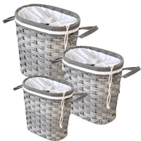 MAURY'S STYLE PORTABIANCHERIA IN SET DA 3 PZ IN COLORE  GRIGIO