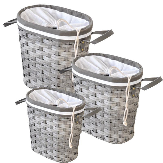 MAURY'S STYLE PORTABIANCHERIA IN SET DA 3 PZ IN COLORE  GRIGIO