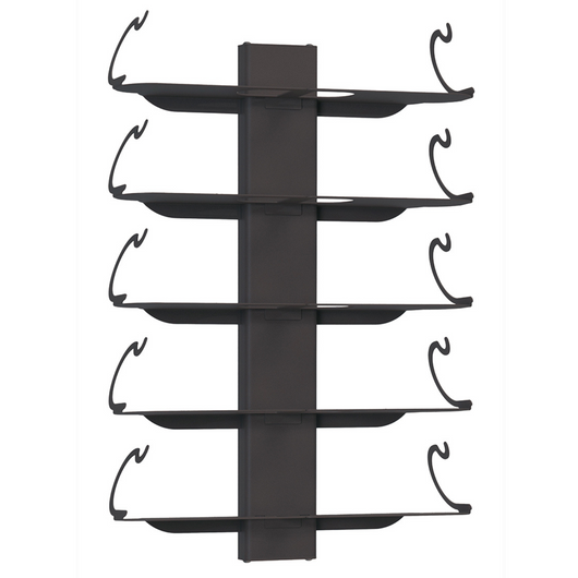 ALUBOX VIRGO Porta Vino Da Parete A Colonna 83,5X60X17,2 Cm Portabottiglie Da Parete In Alluminio Con 5 Mensole Doppie In Lamiera Zincata 34X13,2 Cm Porta Vini Capacità 5-10 Bottiglie COLORE: ANTRACITE