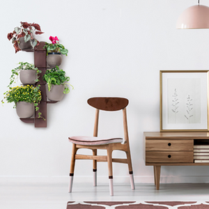 ALUBOX HYDRA Fioriera Da Parete A Colonna 83,5X43,5X20 cm Porta Vasi Da Parete Con Telaio In Alluminio E 15 Mensole In Lamiera Zincata Fioriera Da Interno Esterno 6 Kg Made In Italy COLORE: RUGGINE