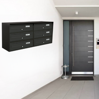 ALUBOX Cassette Postali Condominiali 6 Posti SLIM 37,8X77,5X30 Cm In Lamiera Zincata E Alluminio Cassetta Postale Da Esterno Condominiale Con Sistema Anti Prelievo COLORE: ANTRACITE