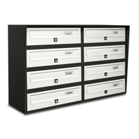 ALUBOX SLIM Cassette Postali Condominiali 8 Posti 50X77,5X30 Cm In Lamiera Zincata E Alluminio Cassetta Postale Da Esterno Condominiale Con Sistema Anti Prelievo