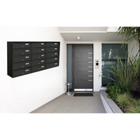 ALUBOX SLIM Cassette Postali Condominiali 15 Posti 62,8X116X30 Cm In Lamiera Zincata E Alluminio Cassetta Postale Da Esterno Condominiale Sistema Anti Prelievo Resistente All'Acqua