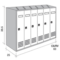 ALUBOX CUBO Cassette Postali Condominiali 6 Posti CUBO 38,5X63X25 Cm In Lamiera Zincata Cassetta Postale Condominiale Verticale Da Esterno E Interno Protetto COLORE: ANTRACITE E SPORTELLI INOX SPECCHIATO