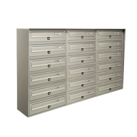 ALUBOX SLIM Cassette Postali Condominiali 18 Posti 75X116X30 Cm In Lamiera Zincata E Alluminio Cassetta Postale Da Esterno Condominiale Sistema Anti Prelievo Resistente All'Acqua