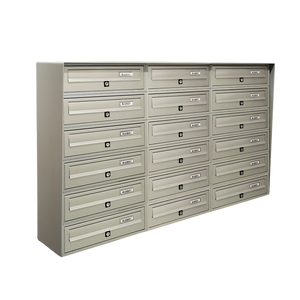 ALUBOX SLIM Cassette Postali Condominiali 18 Posti 75X116X30 Cm In Lamiera Zincata E Alluminio Cassetta Postale Da Esterno Condominiale Sistema Anti Prelievo Resistente All'Acqua