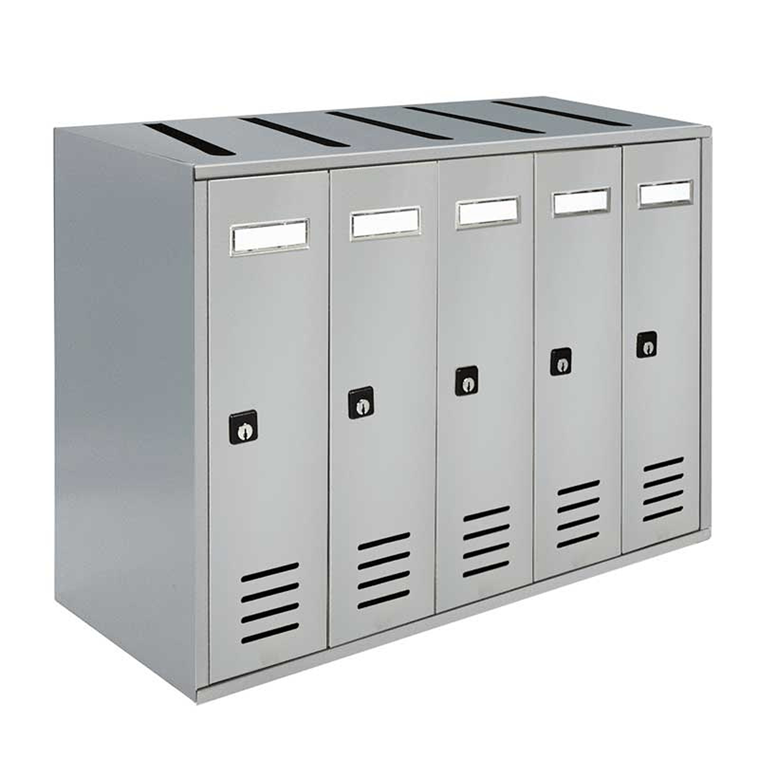 ALUBOX CUBO Cassette Postali Condominiali 5 Posti 38,5X53X25 Cm In Lamiera Zincata Cassetta Postale Condominiale Verticale Da Esterno E Interno Protetto COLORE: ARGENTO RAL 9006